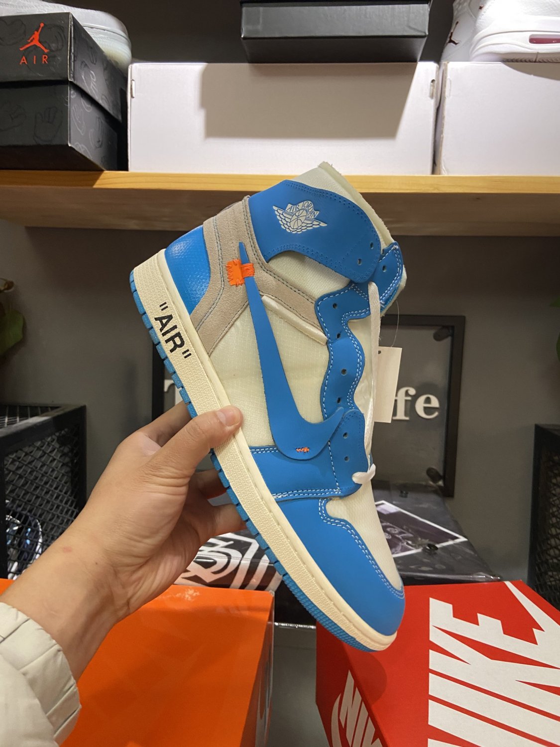 Sneakers Jordan 1 Retro High Off-White University Blue