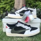 Travis Scott X Air Jordan 1 Low OG SailUniversity Red-Black-Medium Olive
