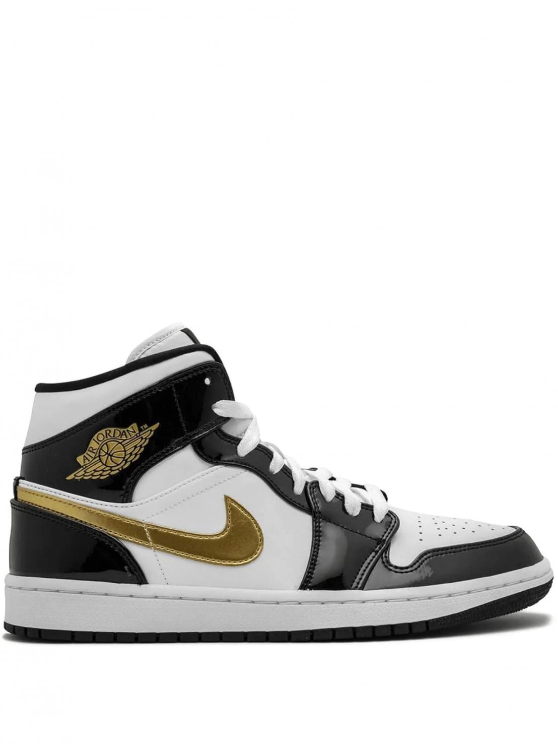 Air Jordan 1 Mid SE BlackGold Patent Leather sneakers