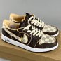 Air Jordan 1 Retro Low Monogram Brown  White Sneakers DM7866-616