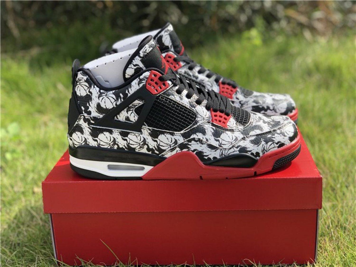 Air Jordan 4 &acirc;��Tattoo&acirc;�� BlackFire Red-White BQ0897-006