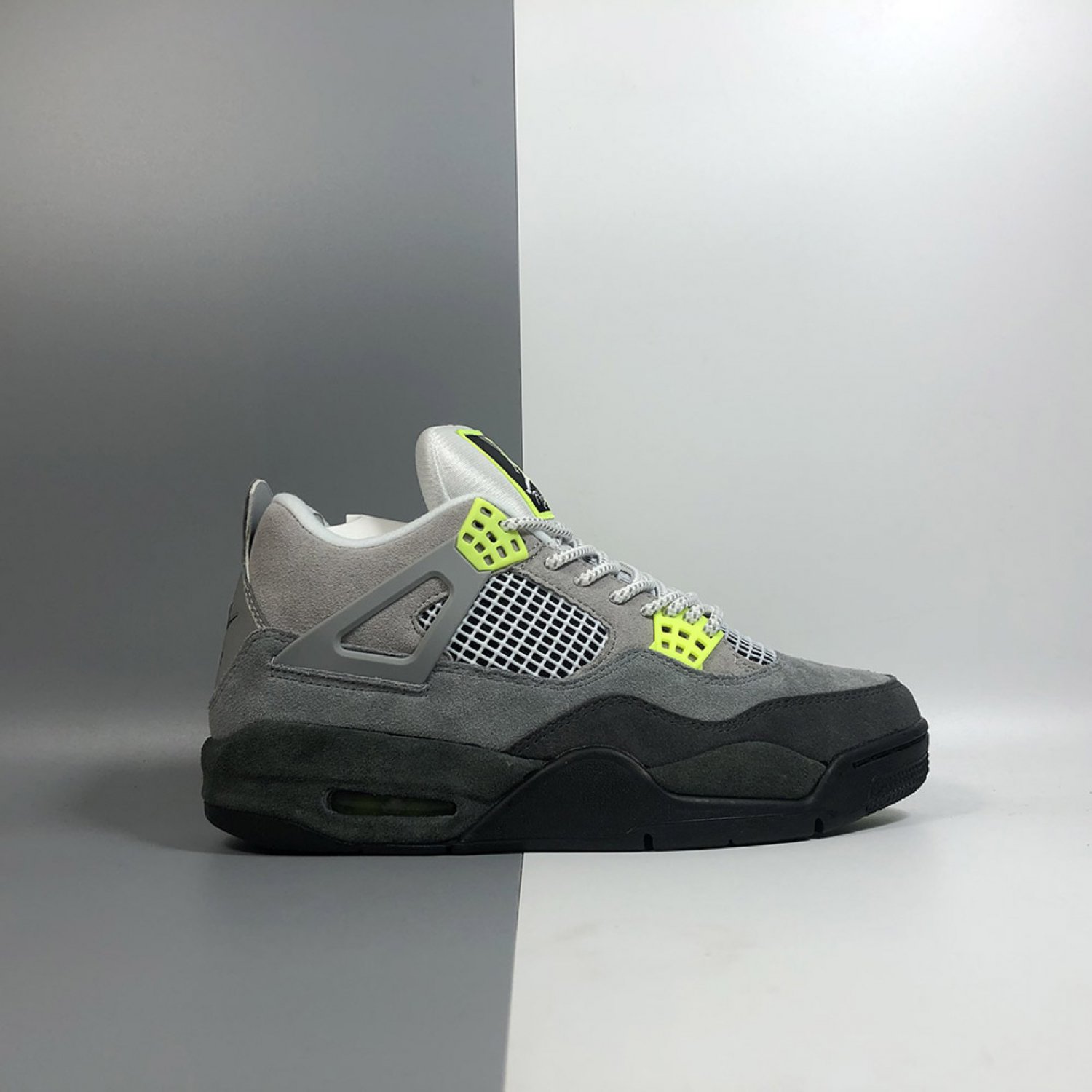 Air Jordan 4 LE &acirc;��Air Max 95 Neon&acirc;�� Cool GreyVolt-Wolf Grey