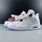 Air Jordan 4 WhiteUniversity Red-Metallic Silver