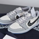 Dior X Nike Air Jordan 1 Low Wolf Grey Sneaker
