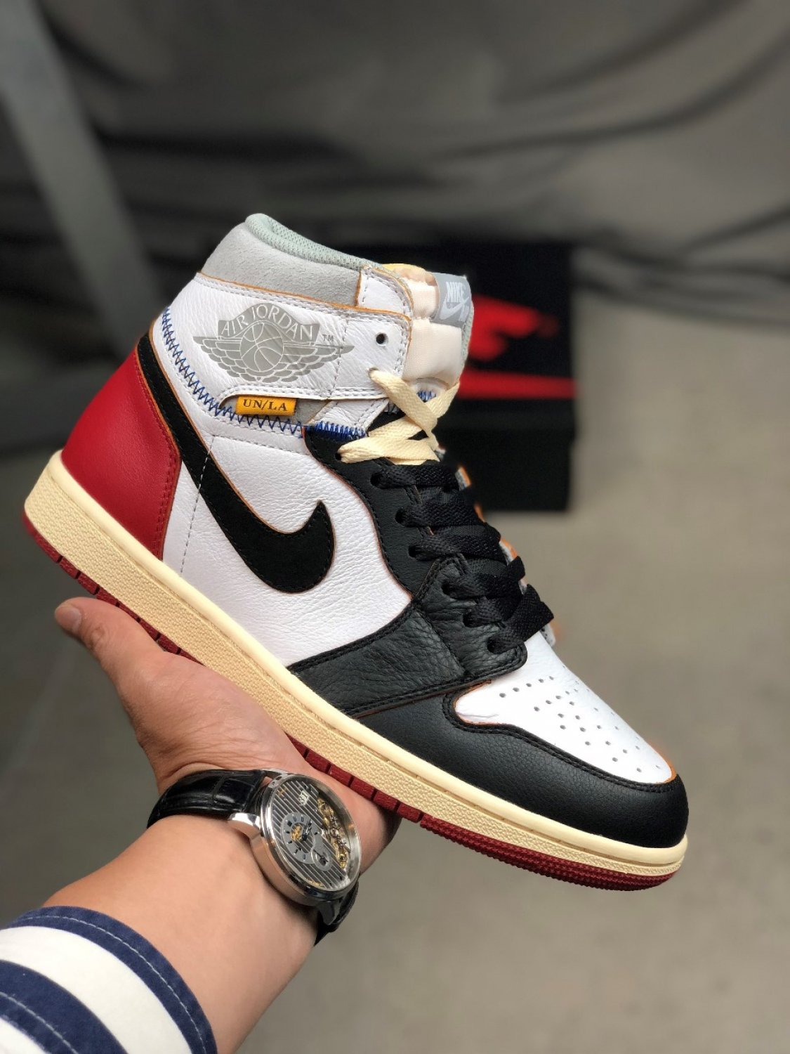 nike air jordan 1 retro high union los angeles black toe
