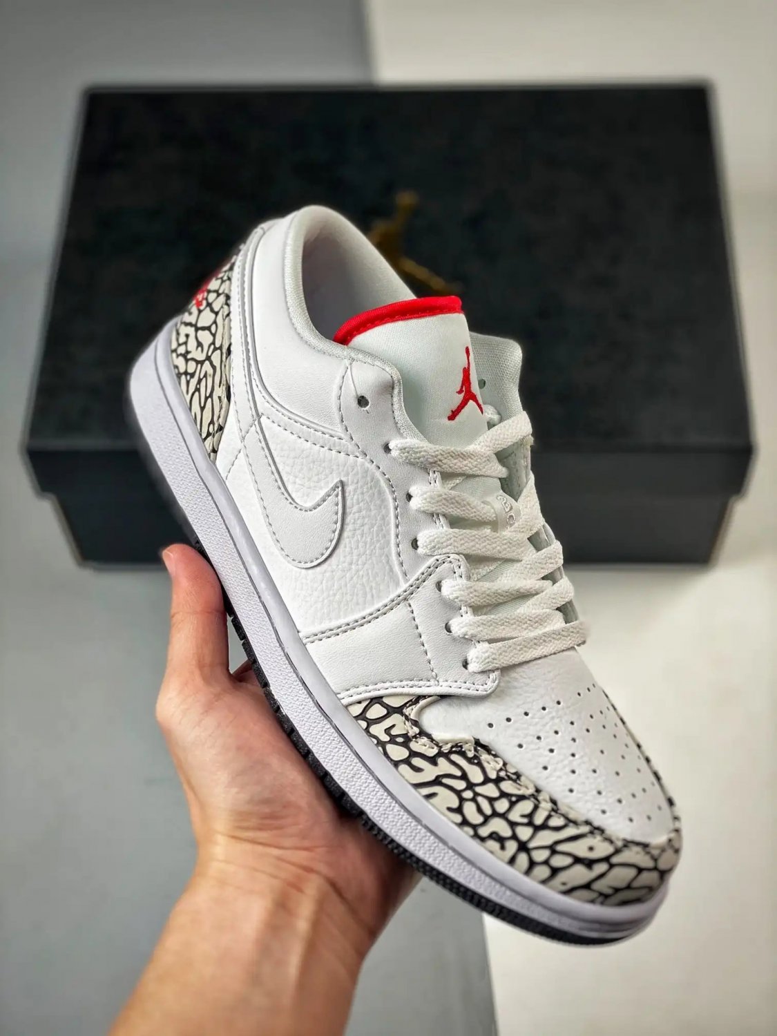 Nike Air Jordan 1 Low Phat White Cement Grey