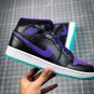 NIKE Air Jordan 1 Mid Black Grape GS