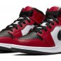 Nike Air Jordan 1 Mid Chicago GS toe White Gym Red Black youth