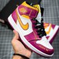 NIKE Air Jordan 1 Mid 'Dia De Muertos' White Purple