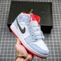 NIKE Air Jordan 1 Mid Half Blue Polka Dot Swoosh