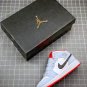 NIKE Air Jordan 1 Mid Half Blue Polka Dot Swoosh
