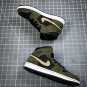 NIKE Air Jordan 1 Mid Military Olive Black