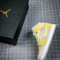 NIKE Air Jordan 1 Mid Mixed Textures Yellow Grey Fog