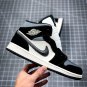 NIKE Air Jordan 1 Mid Satin Grey Toe Black