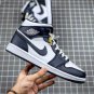 NIKE Air Jordan 1 Mid White Metallic Gold Obsidian