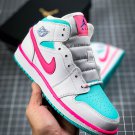 NIKE Air Jordan 1 Mid White Pink Green Soar