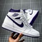 NIKE Air Jordan 1 Retro  High OG White Court Purple