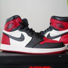 Nike Air Jordan 1 Retro High Bred Toe White Red Black 555088-610