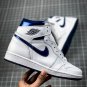 NIKE Air Jordan 1 Retro High OG White Metallic Navy