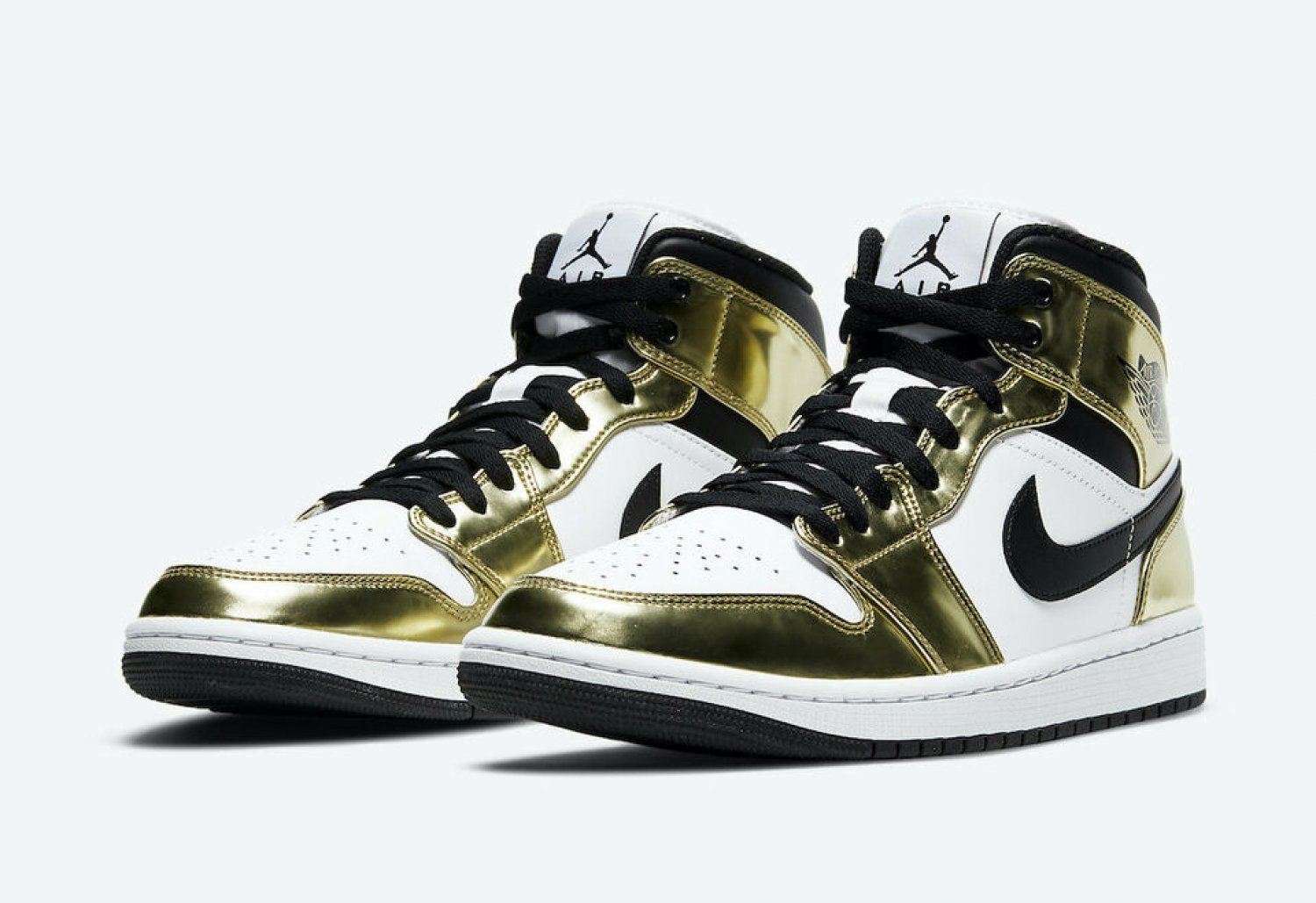 Nike Air Jordan 1 Retro Mid SE Metallic Gold Black White