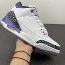 Nike Air Jordan 3 White  Black Dark Iris - Cement Grey