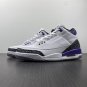 Nike Air Jordan 3 White  Black Dark Iris - Cement Grey