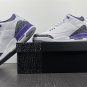 Nike Air Jordan 3 White  Black Dark Iris - Cement Grey