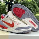 NIKE Air Jordan 3 x OFF-WHITE AJ3 OW BeigeRed