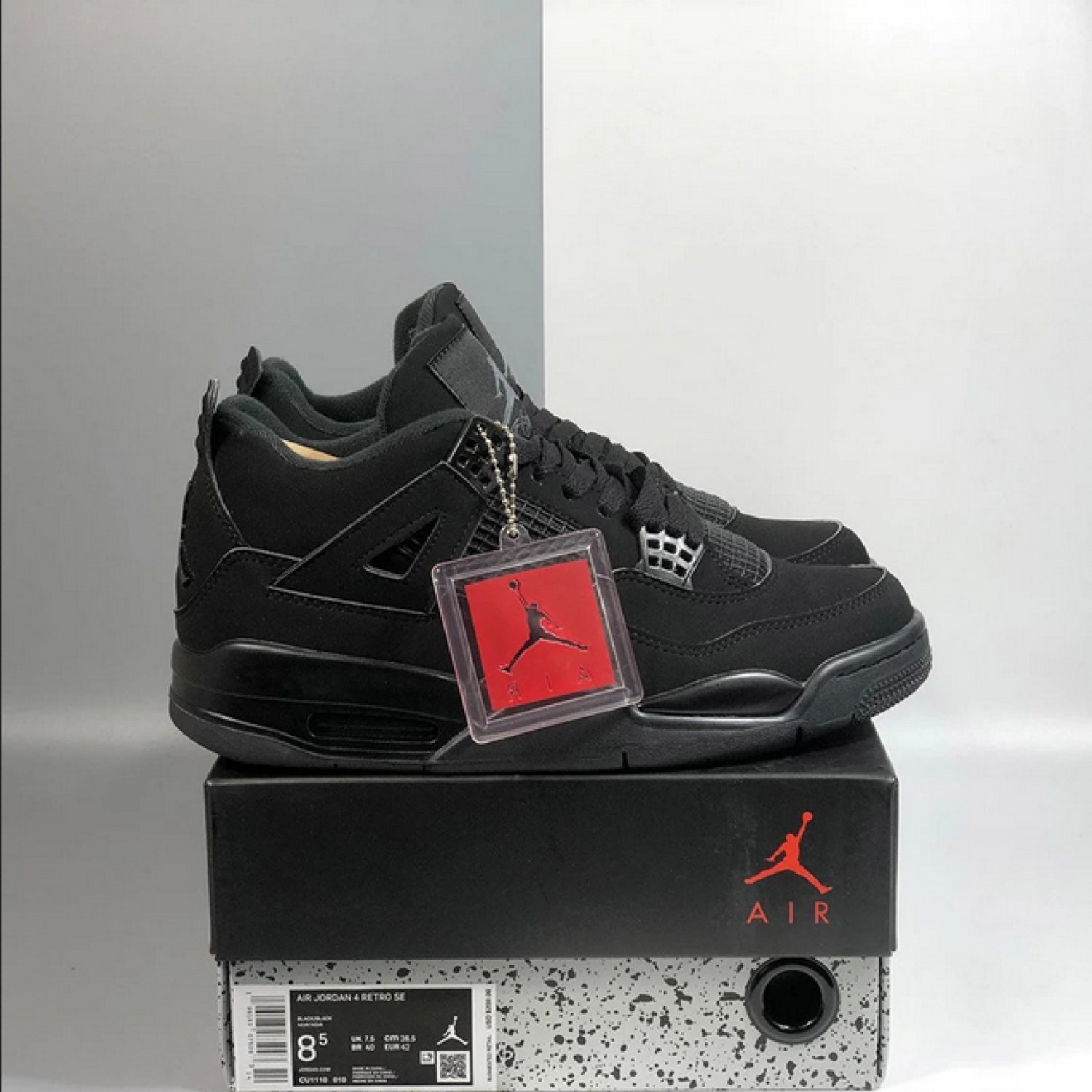 Nike Air Jordan 4 Black Cat Black Light Graphite Sneaker