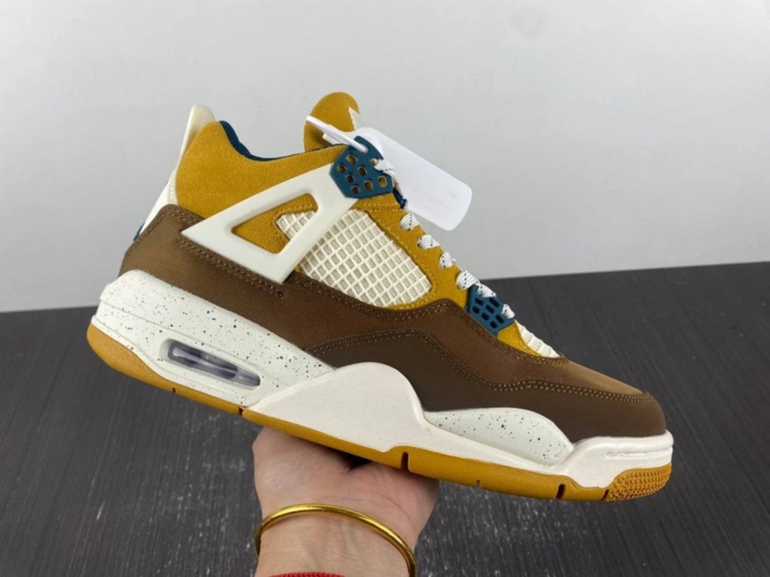 Nike Air Jordan 4 Cacao Wowgeode Teal-ale Brown Sneaker