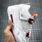 NIKE Air Jordan 4 Retro Orange Metallic White