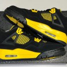 Nike Air Jordan 4 Retro Thunder Black Tour Yellow GS Sizes 408452-017 DS New,,