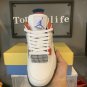 Nike Air Jordan 4 Retro What The MILITARY BLUE-FIRE RED-BLACK-CEMENT GREY