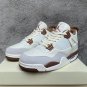 Nike Air Jordan 4 White Brown Sneakers