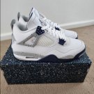 Nike Air Jordan 4 White Midnight Navy Light Smoke Grey Fire Red