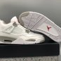 Nike Air Jordan 4 White Oreo White  tech Grey Sneaker