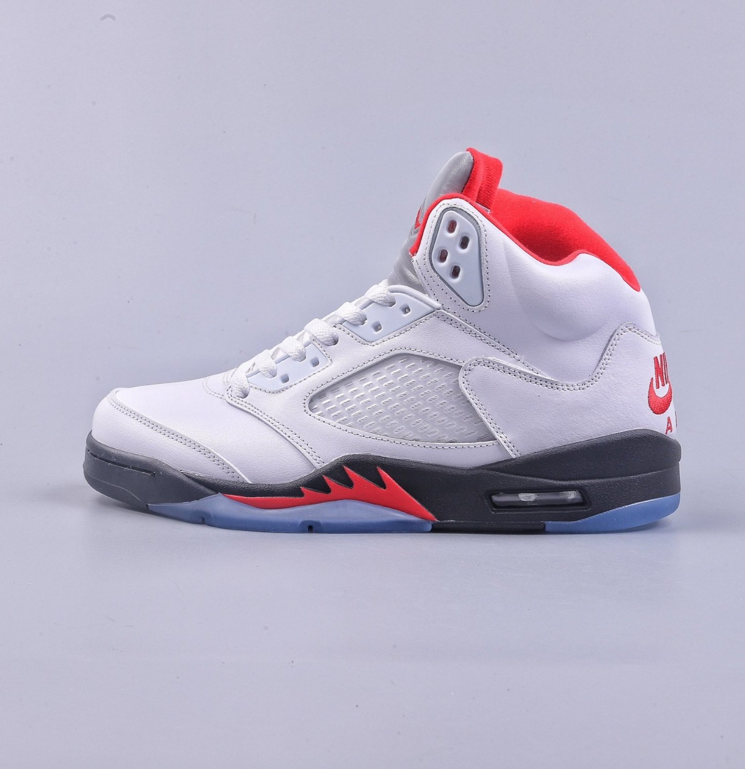 Nike Air Jordan 5 Retro Fire Red Silver Tongue