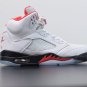 Nike Air Jordan 5 Retro Fire Red Silver Tongue_1