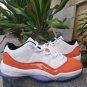 NIKE Air Jordan 11 Low WhiteBlack-Orange Trance