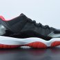Nike Air Jordan 11 Retro Low Bred  BLACK TRUE RED-WHITE