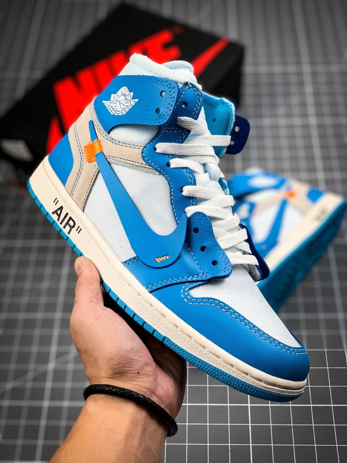 OFF WHITE X NIKE Air Jordan Retro High White University Blue