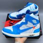 Off-White x Air Jordan 1 Retro High University Blue ' UNC ' White