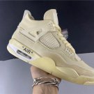 Off-white X Nike  Air Jordan 4 Retro Sail  muslin Sneaker