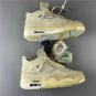 Off-white X Nike  Air Jordan 4 Retro Sail  muslin Sneaker