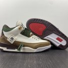 Custom Air Jordan 3 White Dark Brown Green
