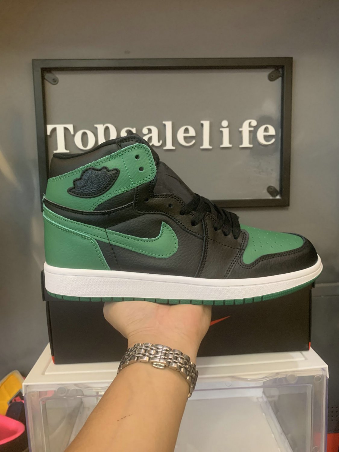 Jordan 1 Retro High Pine Green Black