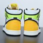 Jordan 1 Retro High White Black Volt University Gold_1