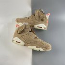 Travis Scott X Air Jordan 6 British Khaki Sail Bright Crimson