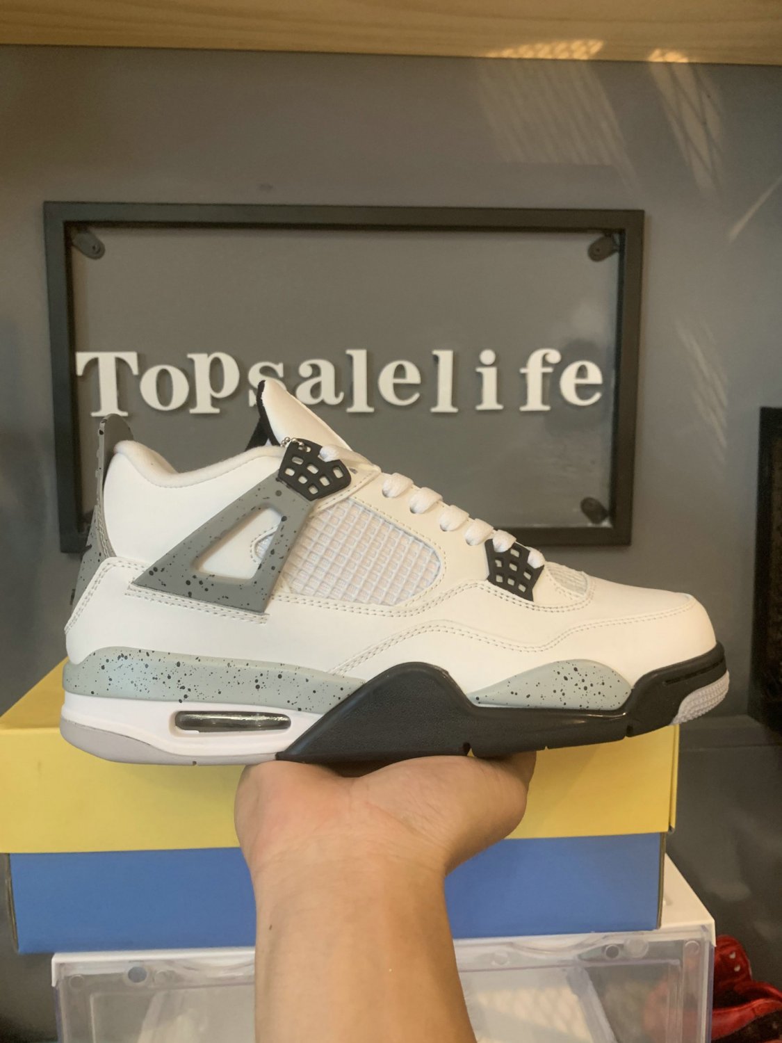 Nike Air Jordan 4 Retro White Cement (2016) (GS)_1