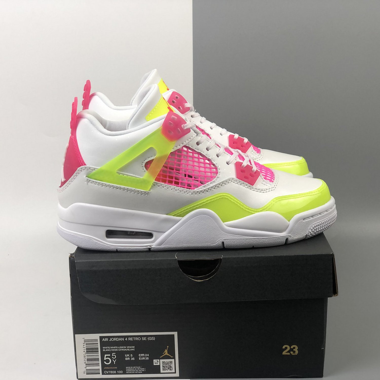 Nike Air Jordan 4 Retro White Lemon Pink_1